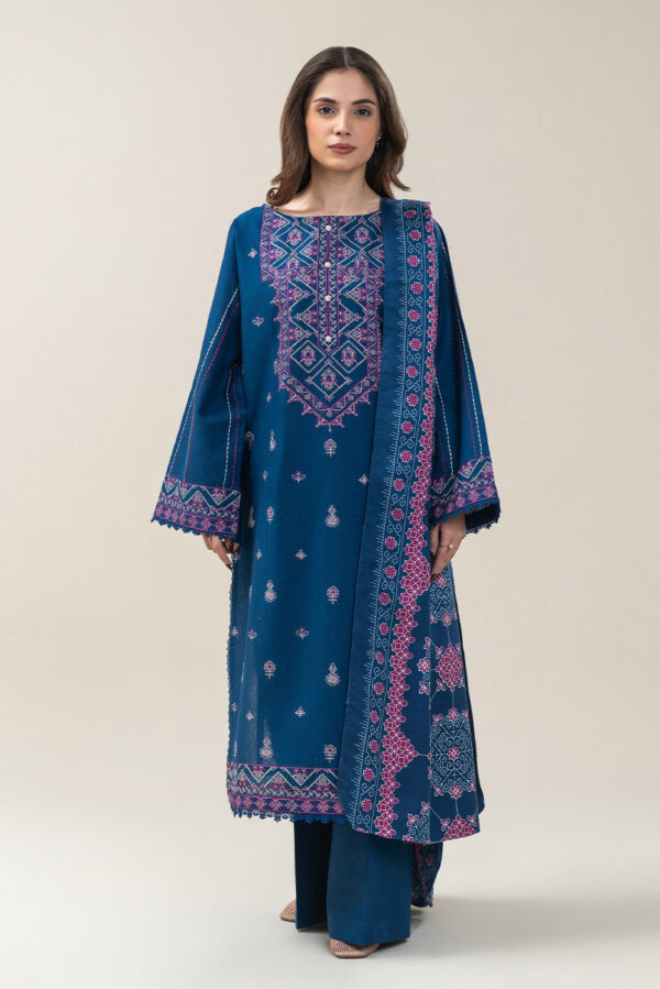 2 PIECE PRINTED SLUB KHADDAR SUIT